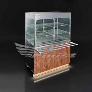 Прилавок-витрина для холодных закусок ПВХ 1200х700(1030)х1720